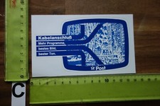 Alter Aufkleber Post Telefon Handy Mobilfunk TV Radio KABELANSCHLUSS