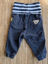 Gemütliche Hose Jogger von Steiff Gr. 62, blau, Hoher Bund