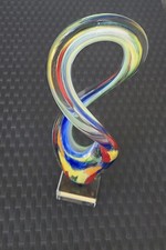 Schöne Glas Skulptur, farbig