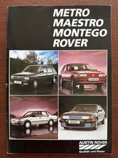 Prospekt / brochure Austin Rover Modellprogramm inkl. Rover SD1 MY 1986