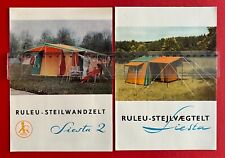 2 x DDR Reklame Prospekt 1963/65 RULEU Zelte Steilwandzelt Siesta 2   ( F22039