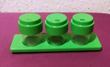 DDR 3-teilige GEWÜRZ STREUER MENAGE - SALZ PFEFFER PAPRIKA - VINTAGE OSTALGIE