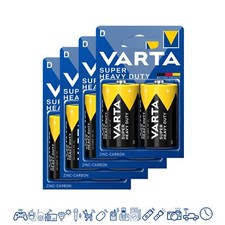 8 x Varta 2020 Mono D R20 Zink Kohle Batterie 1,5V Superlife 4 x 2er VPE