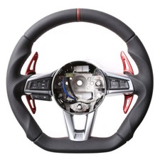 Mazda Lenkrad MX 5 Abgeflacht Neu Beziehen 12 Uhr Markierung dunkelrot 58369