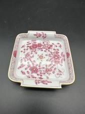 Meissen Porzellan Schale klein eckig indisch purpur top Zustand Goldrand