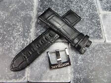22mm Lederarmband Schwarz Uhr