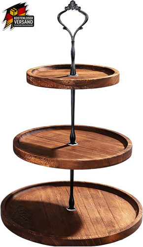 Etagere holz stufig - holz, 3-stufig