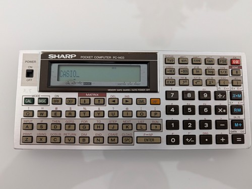 Casio pocket computer - casio, pc-1403