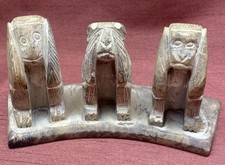 Die Weisheit der 3 Affen Nichts Hören, Sagen, Sehen ca. 7 cm x 11 cm Speckstein
