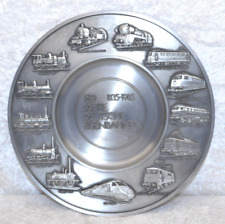 Zinn Wandteller -  150 Jahre - Deutsche Eisenbahn  - ca. 21 cm im Ø - 416 g