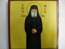 Mönch Paisios v. Berg Athos Stick Ikone Ikone Heiliger Mönch