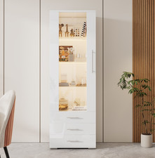 Weiß Hochglanz Vitrine