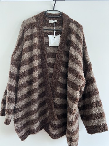 Boucle strickjacke braun - ,,