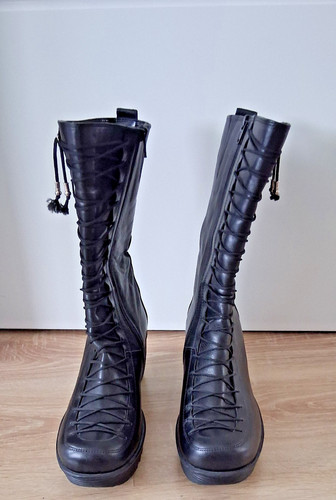 Keilabsatz stiefel schwarz - stiefel,