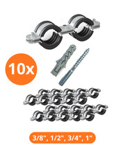 10 Stück Doppel Rohrschelle