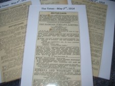 Original 1914 WWI Times