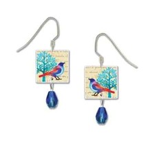 Bluebird & Blue Tree Print