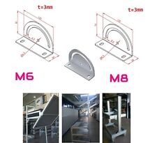 1x 4x 8x PV Solar Aluprofil Fachboden Winkelplatte M6 M8