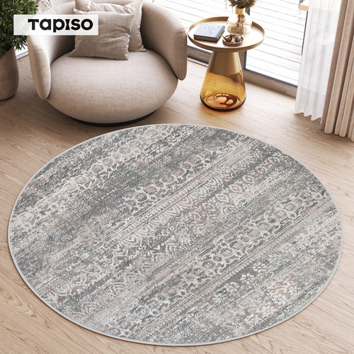 Teppich rund kurzflor vintage - teppich,