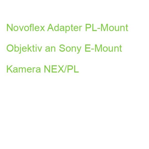 Novoflex adapter mount - novoflex, pl-mount