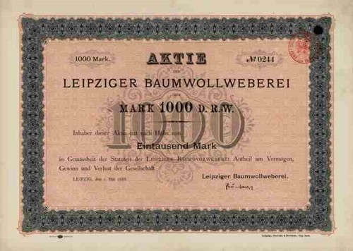 Leipziger baumwollweberei 1888 - baumwollweberei,