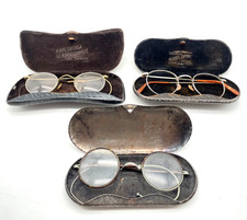 3x Antike Brille Nickelbrille