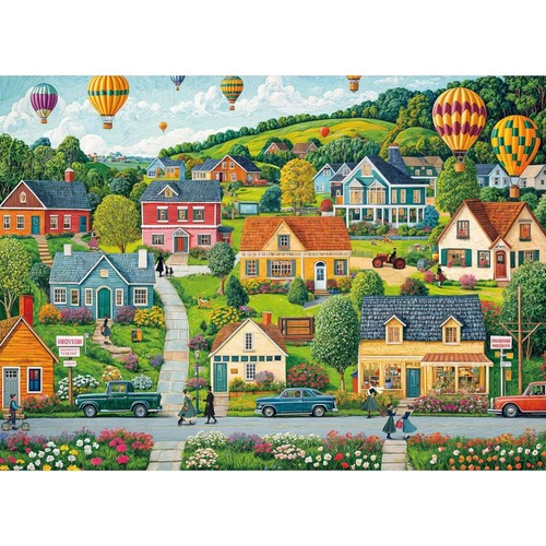 1000 teile puzzle - puzzle, city