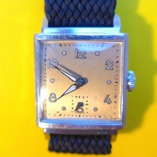 quadratische HERREN ARMBANDUHR, "Vintage", gute Funktion, ca. 1940