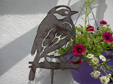 Vogel - Gartenstecker Gartendekoration Rankhilfe Dekostab mit Haken Handarbeit D