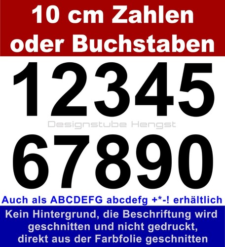 Klebezahl hausnummer - 10,