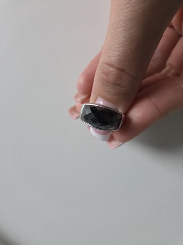 Ring silber mit - ring, schwarzem
