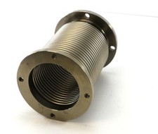 Axial-Kompensator Edelstahl | Lochabstand 105mm (10, M8) InnenØ80mm, Länge 160mm