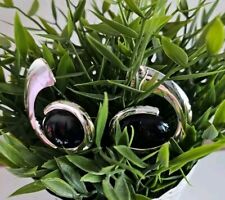 Shein XXL große Designer Creolen Ohrringe Miss Lolita Business schwarz silber