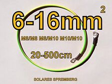 1x Erdungskabel H07V-K grün/gelb 6-16 mm2 fertig verpresst Photovoltaik Solar