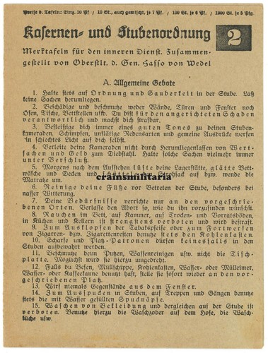 Orig merktafel kasernen und - orig., kasernen-