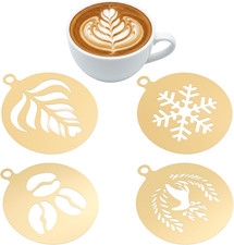 4 Stück Latte Art