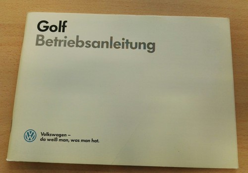 Betriebsanleitung golf 2 - betriebsanleitung,