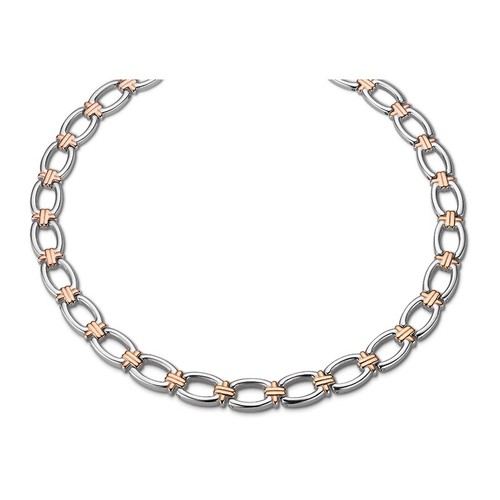 Edelstahl collier bicolor - edelstahl,