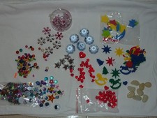 Bastelsteine, Holzperlen, Leuchtsteine, Weihnachten, Deko Sterne, usw.