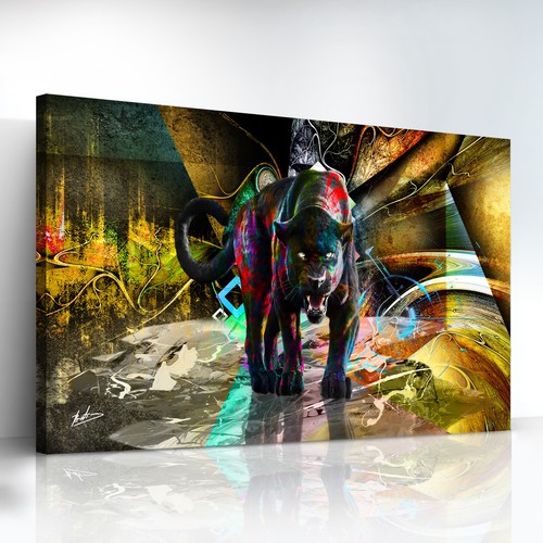 Leinwandbild schwarzer panther - schwarzer,