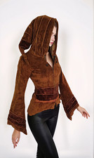 Gugel Zipfeljacke Samt Vintage