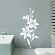 vr11 Flur Wandtattoo Blumenranke weiß Wandtattoo Wohnzimmer pflanzen und Gräser