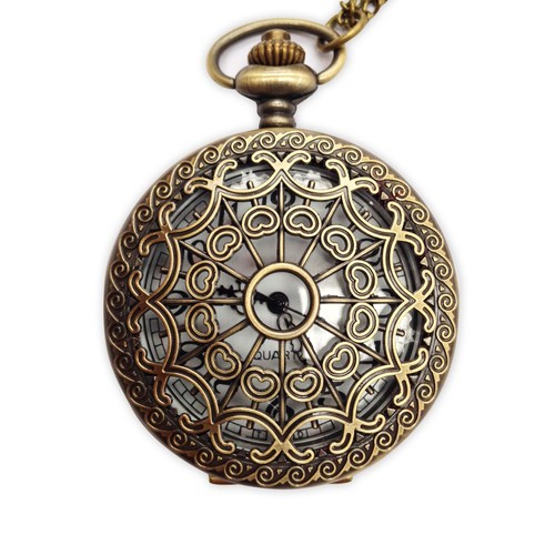 Steampunk kette mit uhr rund - steampunk,