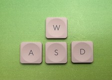 4 Tasten - W A S D Gamer / Gaming MOD Logitech MX Keys S / CRAFT / Mini Tastatur