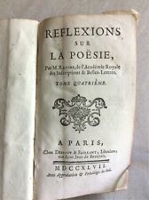 Racine, Reflexion sur la