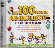 DIE 100 BESTEN KINDERLIEDER - DER KIDS PARTY MEGAMIX (NEU/OVP, 2CDs)
