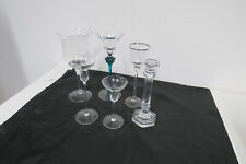Konvolut - 6  Kerzenständer -  Kerzenleuchter  Glas  Höhe ca. 17 - 28 cm,