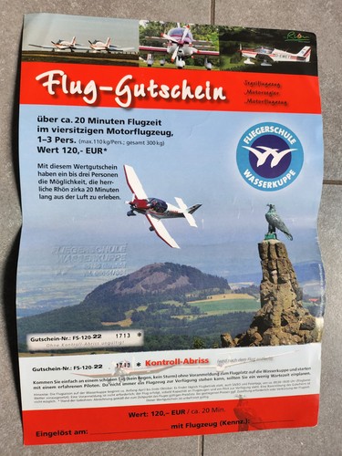 Flug gutschein motorflugzeug - gutschein,