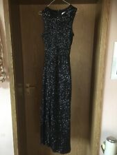 Kleid lang Damen Abendkleid schwarz MOSS 99 ENTICEMENT Gr.8 Pailetten Polyester