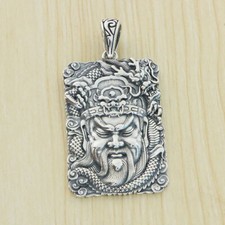 B21 Anhänger Guan Gong Guan Yu und Drache Silber 925